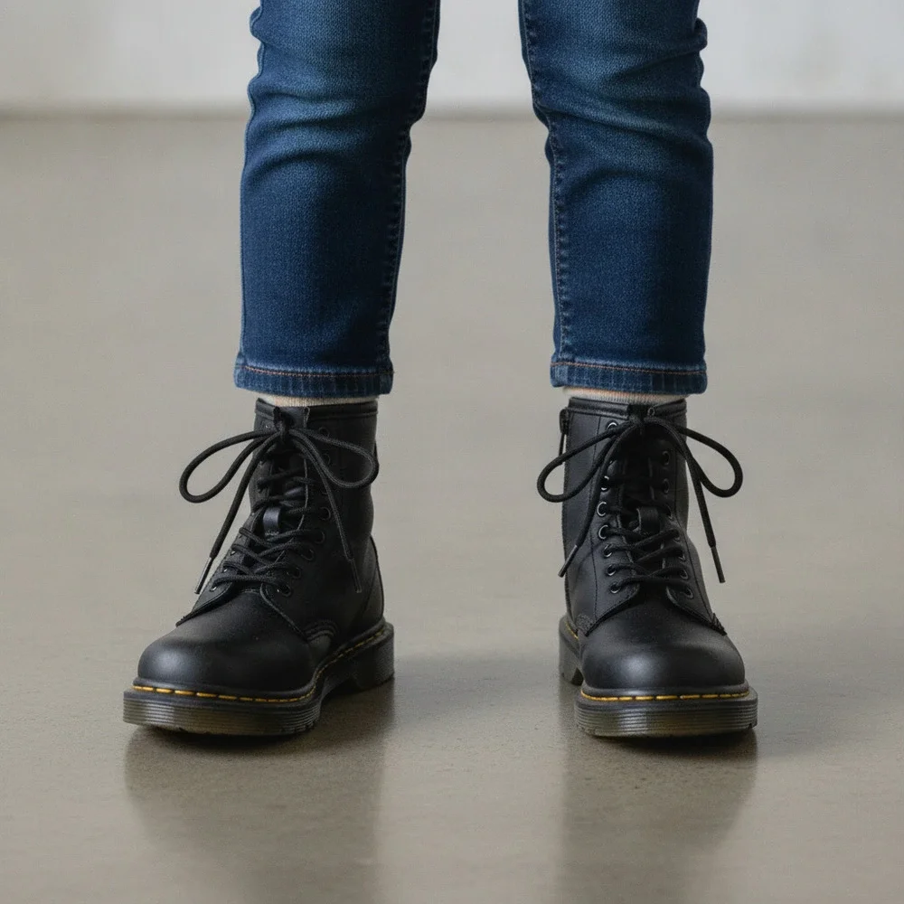 Dr. Martens Black Synthetic Rain Boots | Girls Size 1G (Regular)